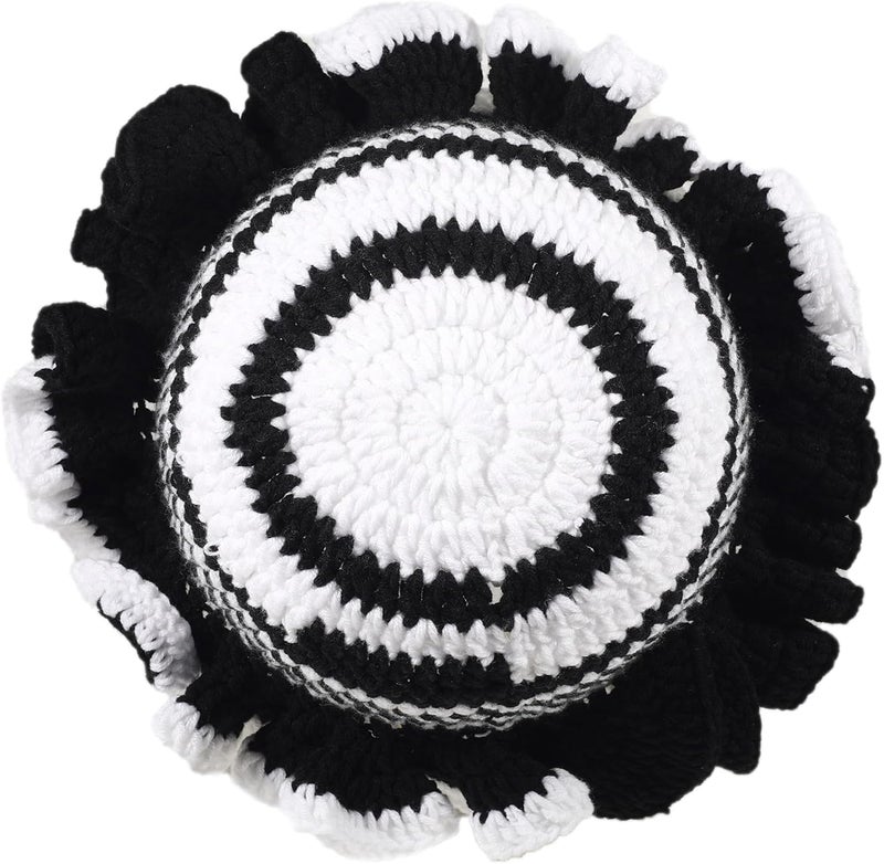 Ahouws Crochet Bucket Hat Women Trendy Knit Floppy Cap Cute Boho Handmade Beanies Outdoor Boho Travel Fishing Hat - Image 3